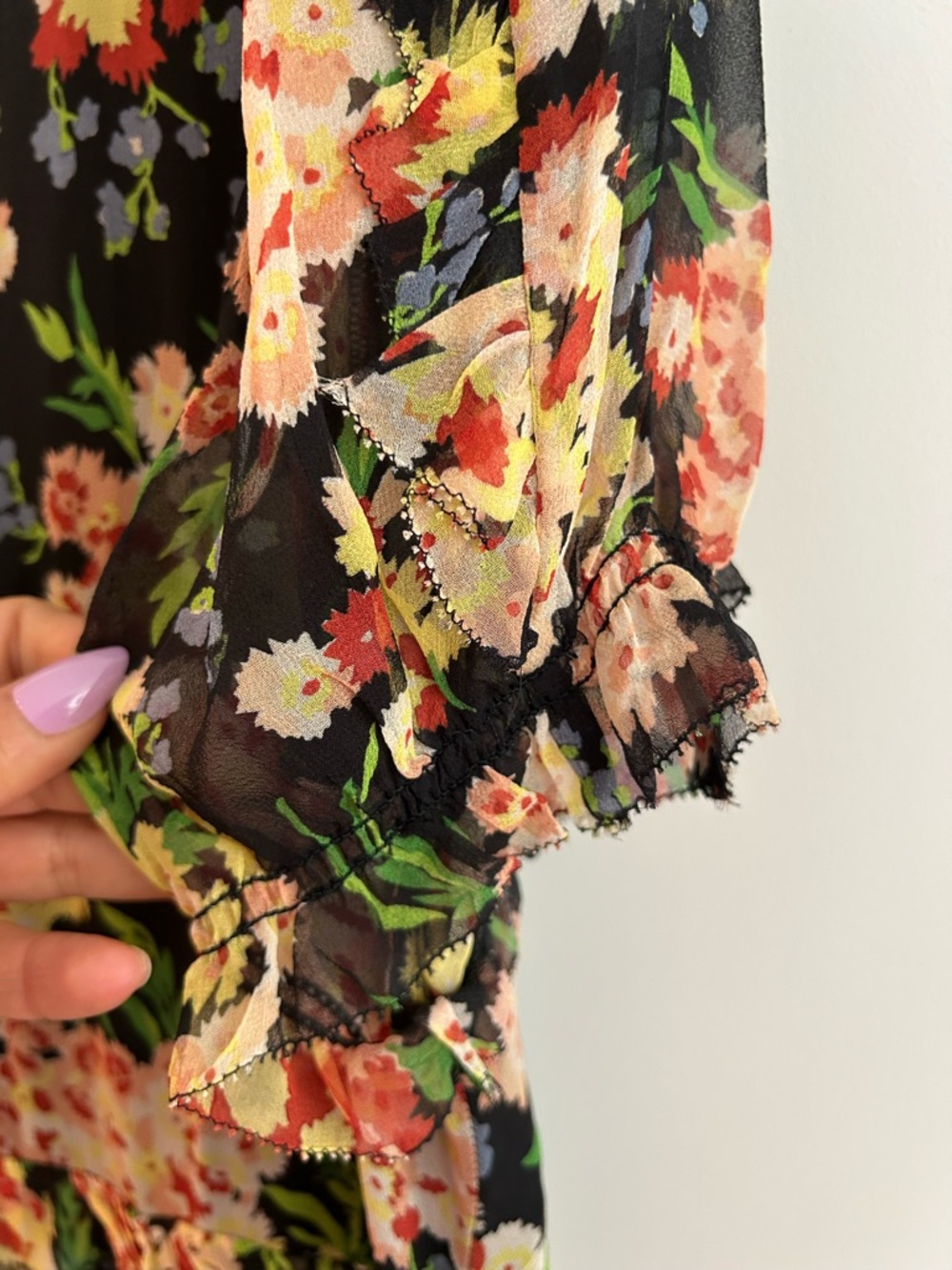 Doen Elisabeth Black Floral Maxi Dress - Picture 9 of 10